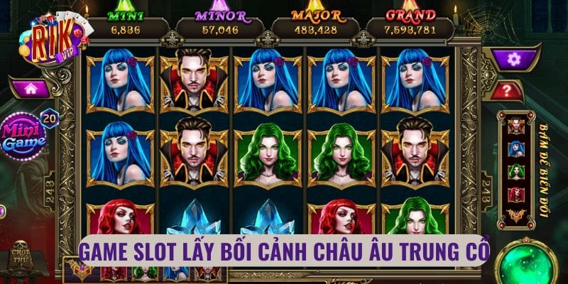 Game slot lấy bối cảnh châu Âu trung cổ
