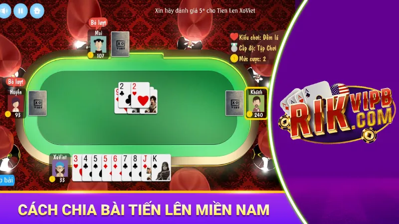 Trò chơi có 4 người tham gia cùng phiên cược