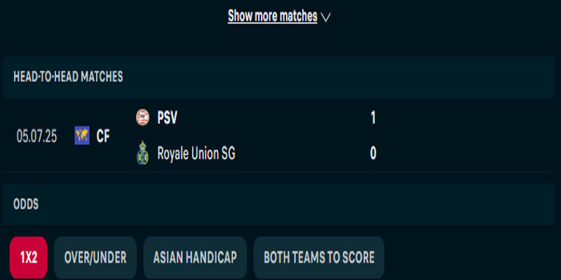 PSV vs Union SG - thống kê phân tích đối đầu